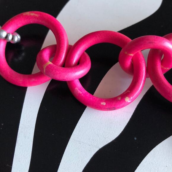 4 for $20 Stephan & Co. Pink Wooden Beaded Necklace - Picture 6 of 6